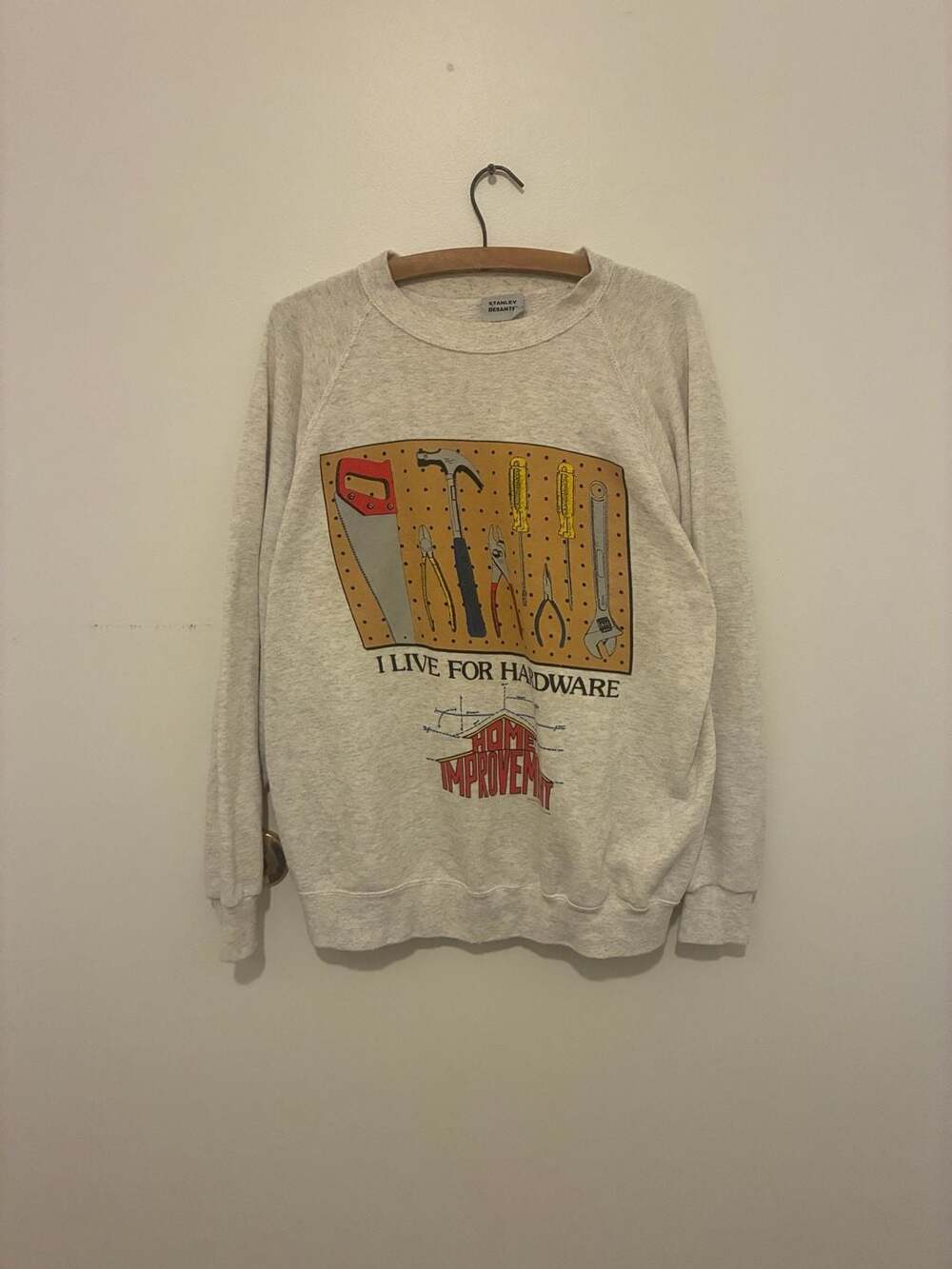 Stanley DeSantis Home Improvement I Live For Hardware Size L Sweatshirt